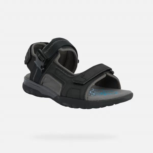 Sandale pentru bărbați GEOX SPHERICA EC5 G014392 NEGRU 