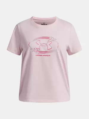 Tricou fetita UNDER ARMOUR UA G STAR LOGO LOCKERTAG SS 6009718-647 ROZ