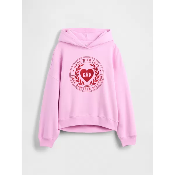  Hanorac pentru copii GAP LOGO HOODIE PULLOVER 869541-00 ROZ ZAHAR 