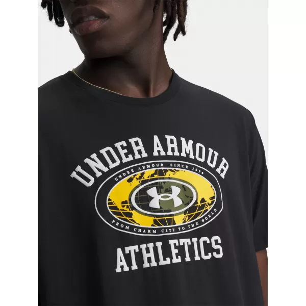  Tricou pentru bărbați UNDER ARMOUR UA M 60/40S ARMOR GLOBE SS 6009261-001 NEGRU 