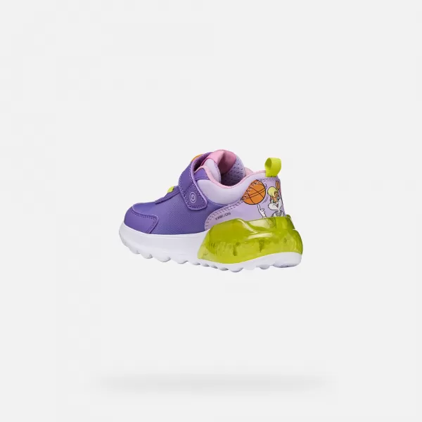  Adidași pentru fete GEOX ACTIVART ILLUMINUS J65LZA011CECN83A VIOLET 
