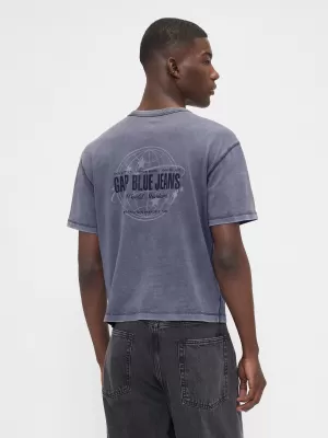Tricou pentru bărbați GAP LOGO TEE 813825-00 CREASTA ALBASTRĂ