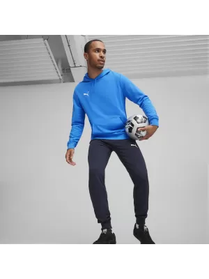 Hanorac pentru bărbați PUMA TEAMGOAL CASUALS HOODY 658618_02 IGNITE BLUE/ APRINDE ALBASTRU/ALB PUMA