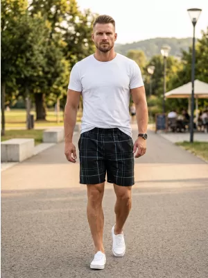 Pantaloni scurți pentru bărbați SAM 73 MS 712 NEGRU