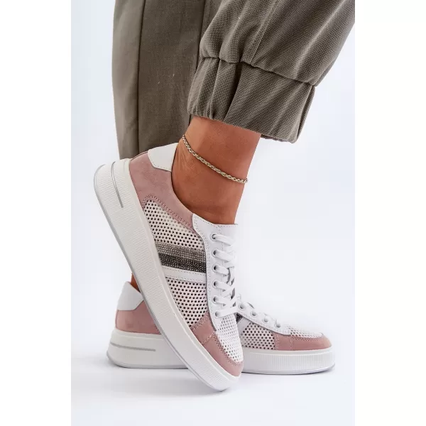  Adidași de damă D&A LR110 ALB/ROZ 