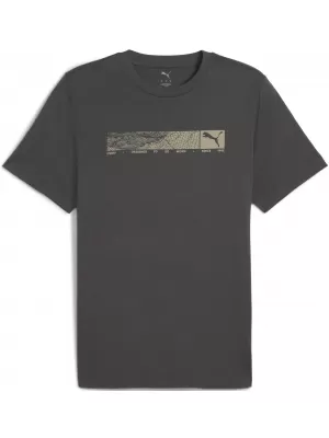 Tricou pentru bărbați PUMA TECH GRAPHIC TEE 688227-44 GRI ÎNTUNERIC