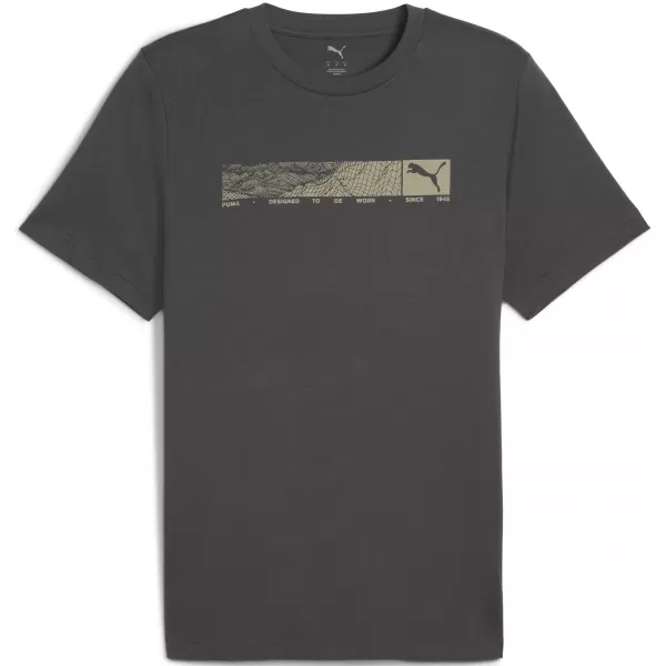  Tricou pentru bărbați PUMA TECH GRAPHIC TEE 688227-44 GRI ÎNTUNERIC 