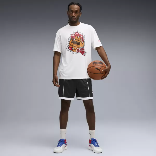  Tricou pentru bărbați PUMA HOOPAVERSE TEE 3 632891-01 PUMA ALB 