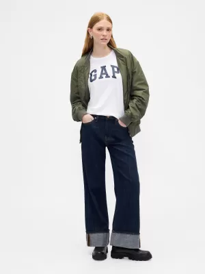 Tricou pentru femei GAP CREW LONGSLEEVE TEE 846968-04 ALB UK