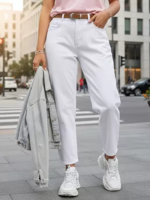 Pantaloni de dama DSTREET UY2884 ALB