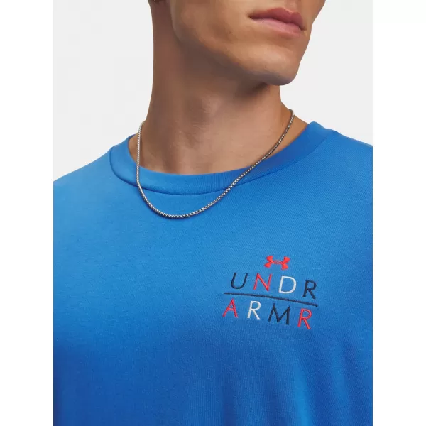  Tricou pentru bărbați UNDER ARMOUR UA HWT MODERN SPORT OS LS 6004885-402 ALBASTRU 