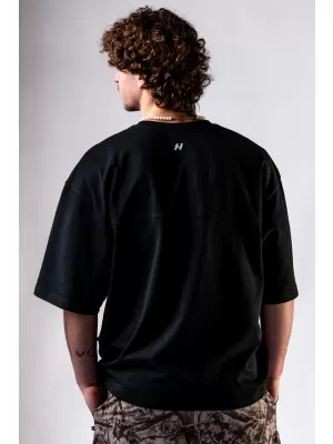Tricou supradimensionat POWER 898 BLACK Nebbia