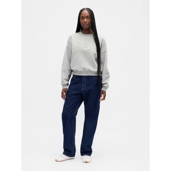  Hanorac de dama GAP LOGO SWEATSHIRT 799272-02 GRI DESCHIS DESCHIS 