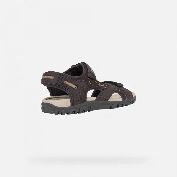  Sandale pentru bărbați GEOX UOMO SANDAL STRADA G003039 MARO ÎNCHIS 