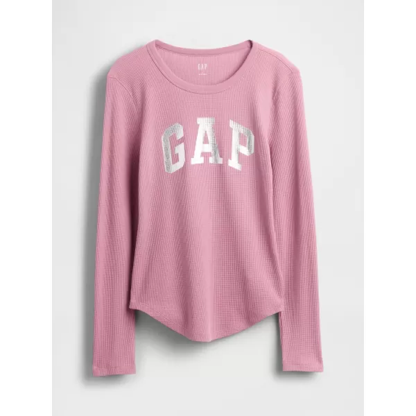  Tricou pentru femei GAP WAFFLE LOGSLEEVE TEE 843331-01 ORHIDEEA ÎNTUNECATĂ 