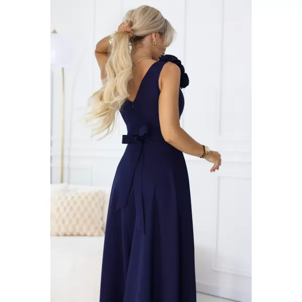  Rochie NUMOCO 643-4 ALBASTRU MARIN 