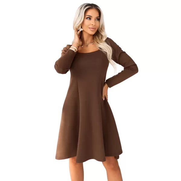  Rochie NUMOCO 574-2 CIOCOLATĂ 