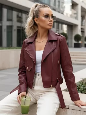 Geaca de dama DSTREET TY5649 BURGUNDIA