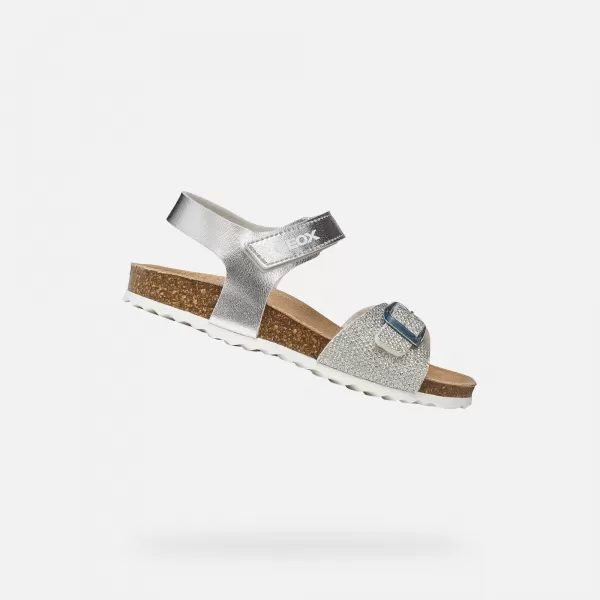  Sandale pentru fete GEOX ADRIEL J028MC0BNEWC1007 ARGINT 