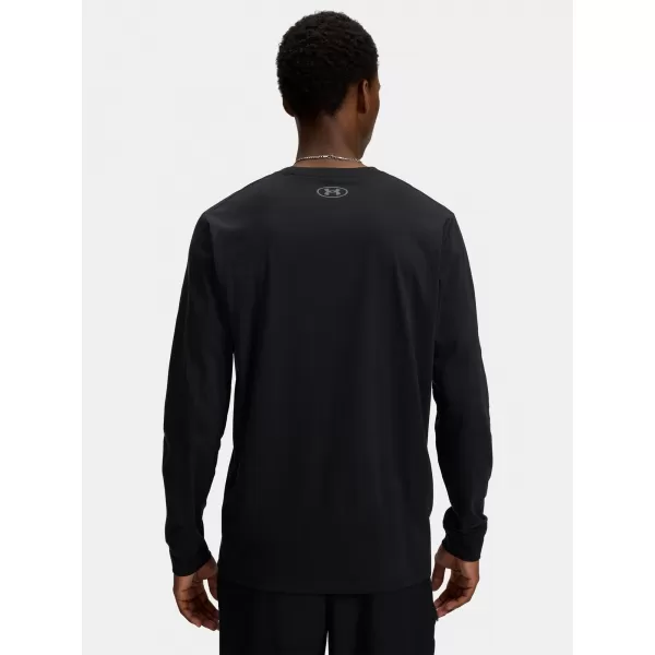  Tricou pentru bărbați UNDER ARMOUR UA SPORTSTYLE LEFT CHEST LS 1329585-002 NEGRU 