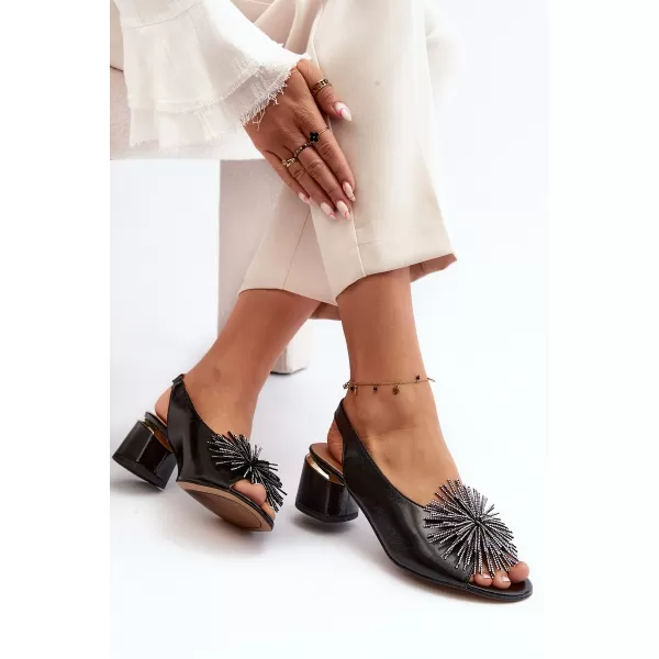  Sandale de dama LAURA MESSI 2595 NEGRU 