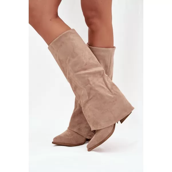  Pantofi de dama cu toc BOTO ZALIA 38568 KAKI 