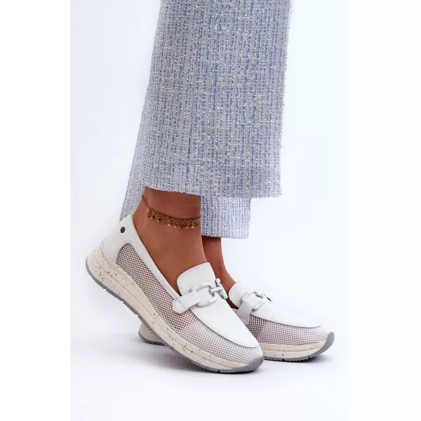  Mocasini de dama D&A TW210 ALB 