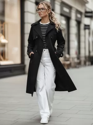 Palton de damă DSTREET TY5354 NEGRU