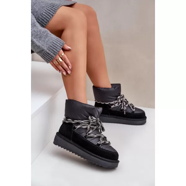  Oameni de zăpadă pentru femei D.FRANKLIN DFSH375003 NEGRU 