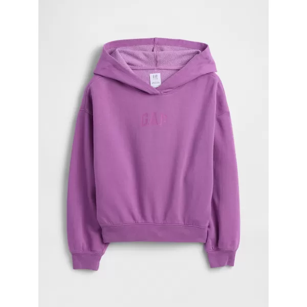 Hanorac pentru copii GAP HIGH LOW HOODIE PULLOVER 862110-01 ORHIDEEA CATTLEYA 