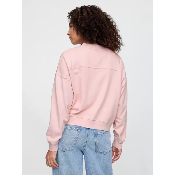  Hanorac de dama GAP LOGO WEDGE NECK SWEATSHIRT 714869-01 TRANDAFIR CEȚOS 