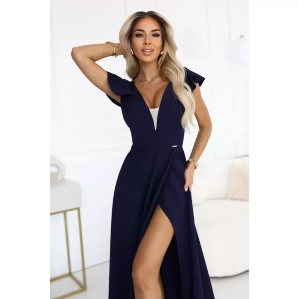  Rochie NUMOCO 660-1 ALBASTRU ÎNCHIS 