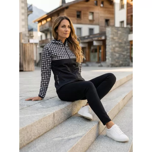  Jachetă softshell premium pentru femei ALTISPORT VOJ/ALW048JACK01 ALB-NEGRU 