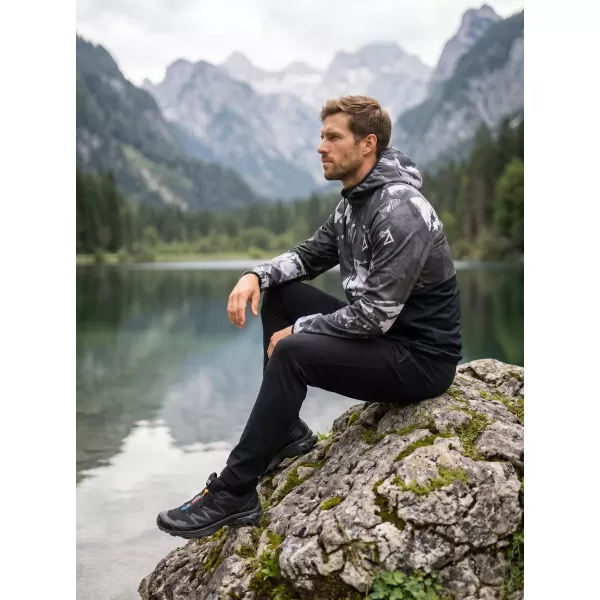  Jachetă softshell premium pentru bărbați ALTISPORT VOJ/ALM125JACK01 MASCA/NEGRU 