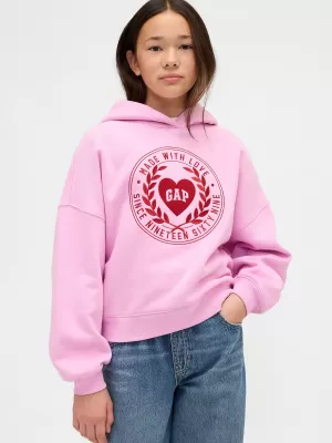 Hanorac pentru copii GAP LOGO HOODIE PULLOVER 869541-00 ROZ ZAHAR