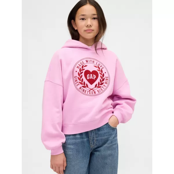  Hanorac pentru copii GAP LOGO HOODIE PULLOVER 869541-00 ROZ ZAHAR 