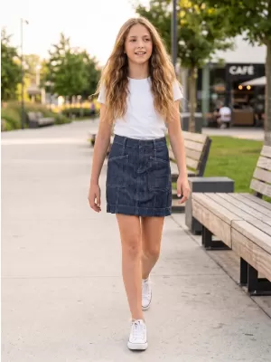 Fusta de fetiță SAM 73 GZ 501 DENIM ÎNCHIS LA CULOARE