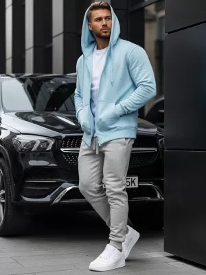 Hanorac pentru bărbați DSTREET BX4246 ALBASTRU DESCHIS