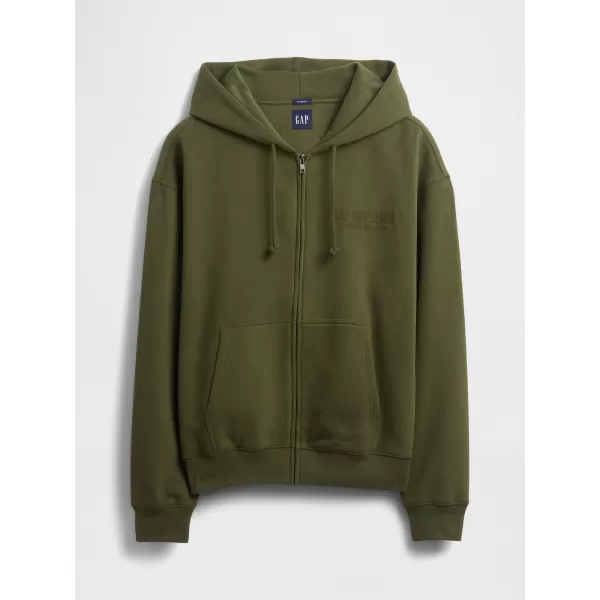  Hanorac pentru bărbați GAP LOGO PULLOVER HOODIE 822076-03 JACHETA ARMATA VERDE 