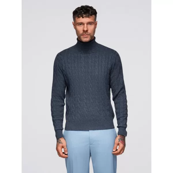  Pulover pentru bărbați OMBRE OM-SWTN-0157 ALBASTRU MARIN 