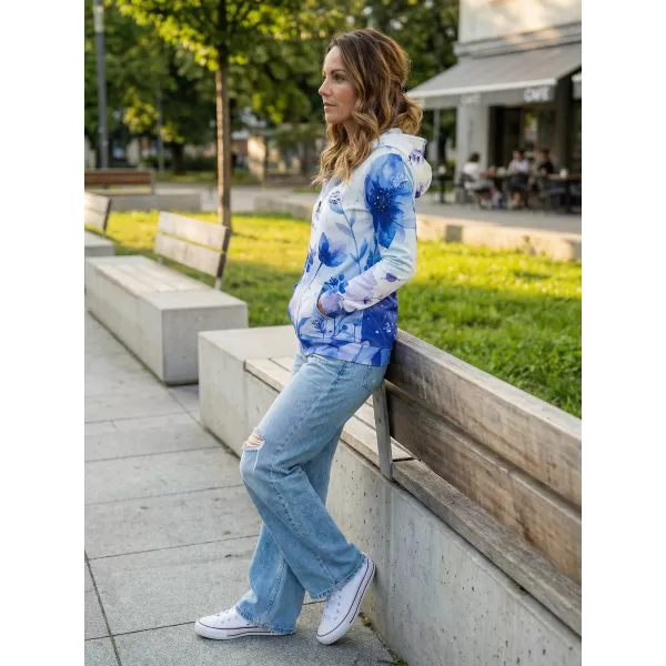  Hanorac premium pentru femei cu fermoar ALTISPORT VOJ/ALW127MI02 ALBASTRU/VIOLET 