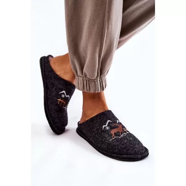  Papuci de damă BIG STAR KK276018 NEGRU/BEJ Pantofi Big Star 