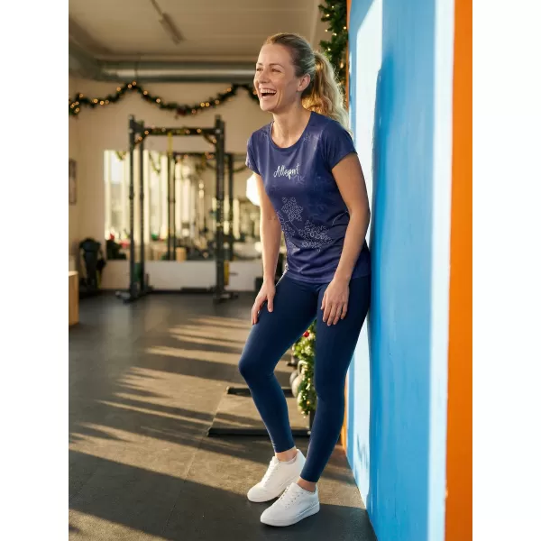  Tricou de Crăciun premium pentru femei ALTISPORT VOJ/ALWVN8TR06 ALBASTRU ÎNCHIS 
