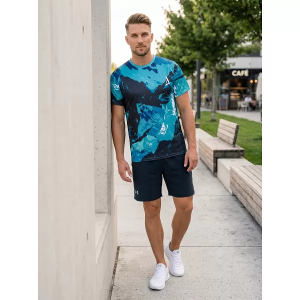  Tricou premium pentru bărbați ALTISPORT VOJ/ALM131TR01 KEROSEN/NEGRU 