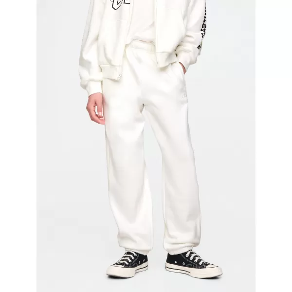  Pantaloni de trening pentru copii GAP LOGO SWEATPANTS 741404-04 NOU ALB 