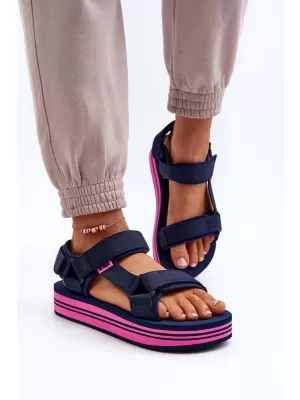 Sandale de dama LEE COOPER LCW-24-05-2753L BLEUMARIN/FUCSIA