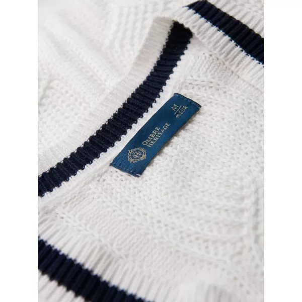  Pulover pentru bărbați OMBRE OM-SWSW-0151 ALB 