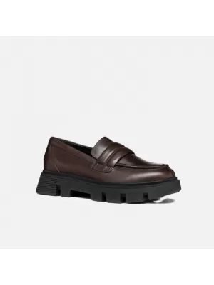 Mocasini de dama GEOX VILDE G004471 MARO ÎNCHIS