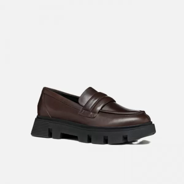  Mocasini de dama GEOX VILDE G004471 MARO ÎNCHIS 