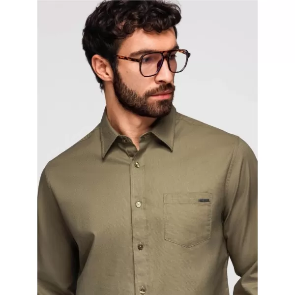  Cămașă pentru bărbați OMBRE K695 MĂSLINE 